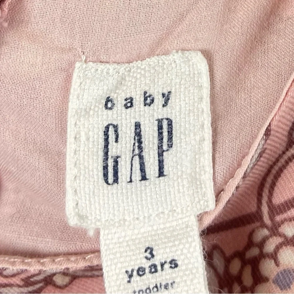 GAP 3T Smocked Floral Bell Sleeve Boho Cottagecore Retro Dress Flutter Sleeve